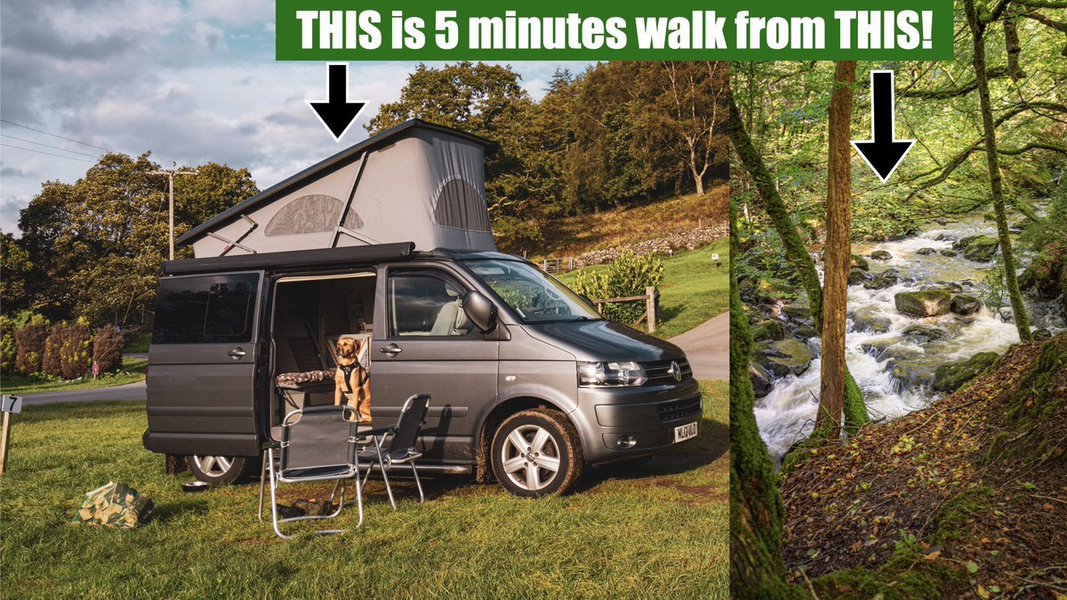 PMoochers's tweet photo. New video out now. We stayed at a site in Wales with fantastic walks straight from the van 😀

We found waterfalls next to our campsite in Wales!
https://t.co/MH57h4j9ec https://t.co/7kj9kHjX5x