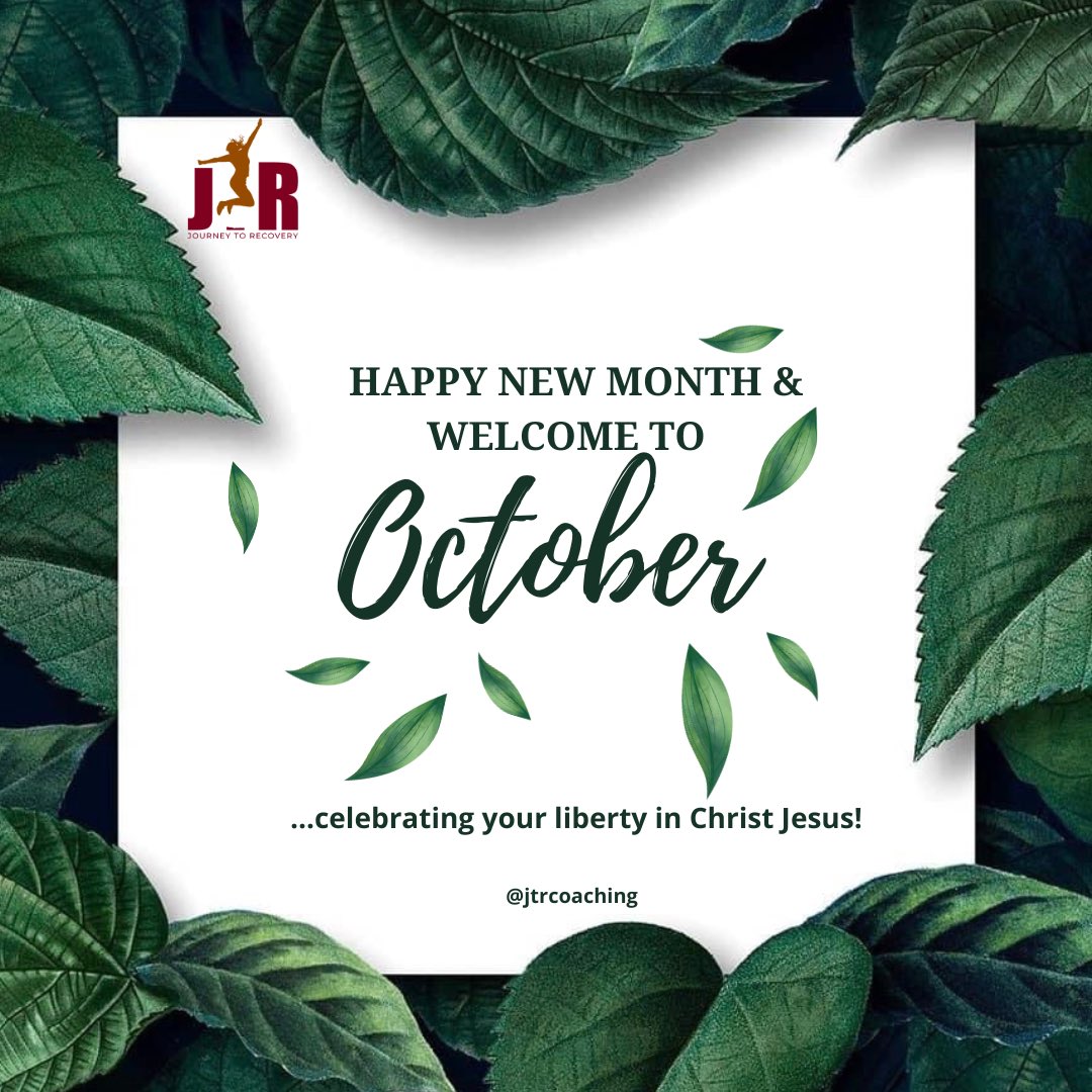 Jtrcoaching's tweet photo. Dearest Sisters! We heartily welcome you to the wonderful month of October!💃🏼🎊🎉🔥💪

This month we’re celebrating our liberty and freedom in Christ! 
Yes. It doesn’t look like it? Well, we’re in faith with you sis. Like God who calls things that be not as though they are, we’re https://t.co/OwxxUhiclQ