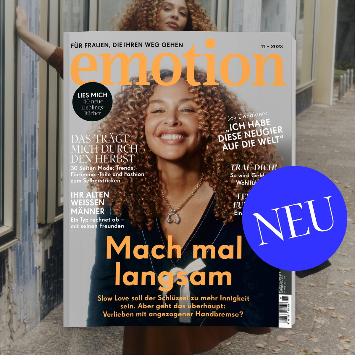 Die neue EMOTION ist da 💥 Die aktuelle #Ausgabe steht ganz im Zeichen Herbst 🍂 Wir lassen es ruhig angehen – im Alltag und in der Liebe. Natürlich kannst du unser Magazin auch ganz bequem nach Hause bestellen 👉🏼 bit.ly/emotion_Heft11