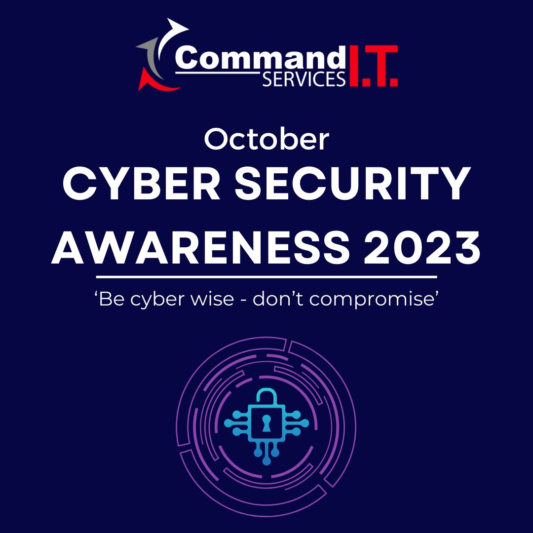 Command_IT_Serv's tweet image. #CybersecurityAwarenessMonth, a vital campaign that brings together government and private industry to strengthen your digital defenses.

Contact Us
Phone: 1300 466 866
Website - commandit.com.au

#CommandIT #PerthIT #CyberSecurityAwarenessMonth2023 #becyberwise