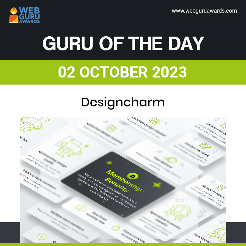 webguruawards's tweet photo. Guru of the Day 
02 September 2023
Designcharm
By @Harshal_design from India
https://t.co/pvZP2QCOCJ
#Animation #Design #GraphicDesign #Icons #SinglePage #Texture #Green https://t.co/gYBqVf3eQt