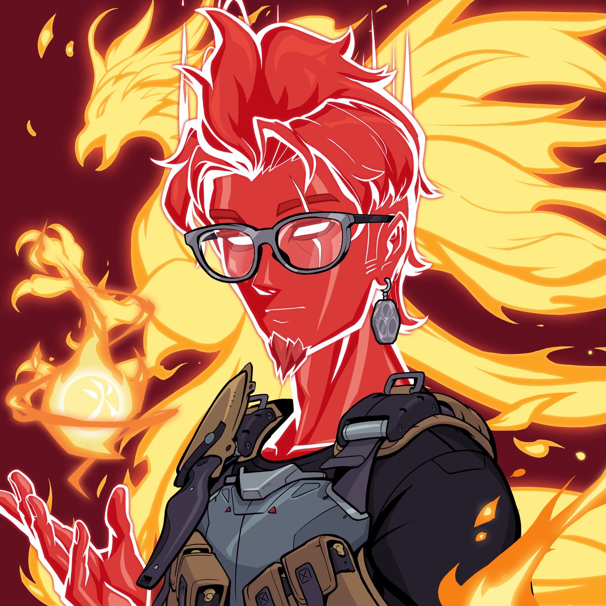 You've only seen our original character looks so far. Here's a sneak of our collection with Tomaru in his Overdrive form - featuring some of our more fiery traits! 🔥