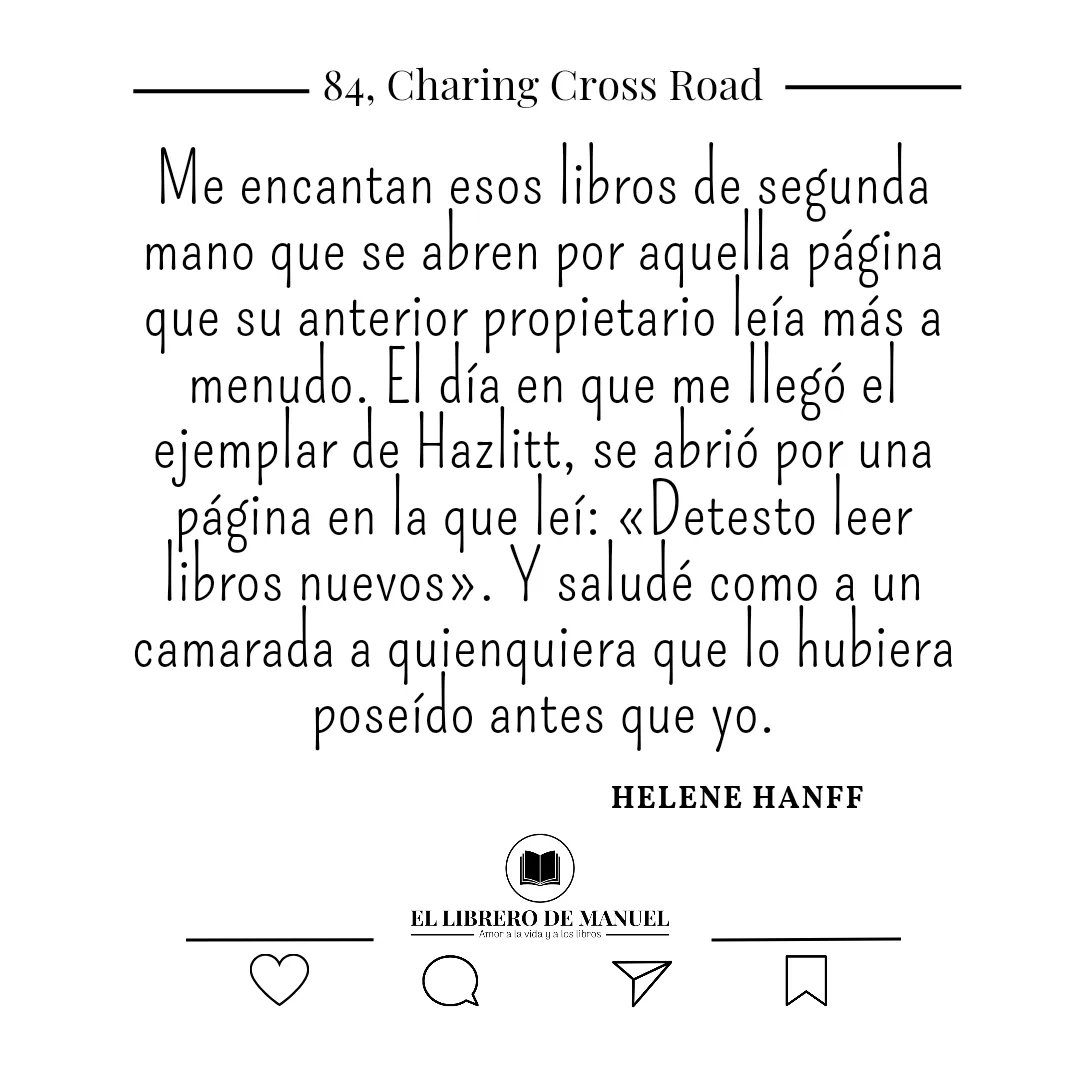 @Helenehanff #84.charingcrossroad #libros #frases #lecturas2023