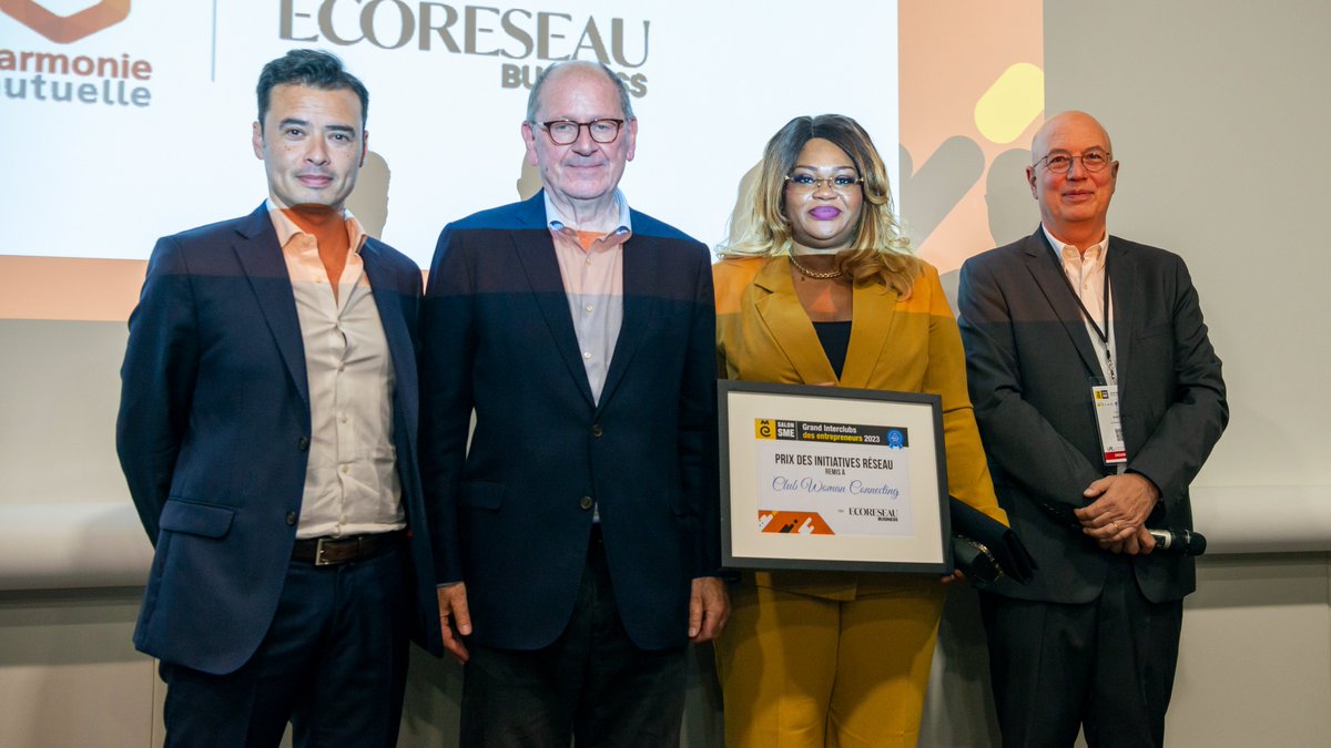 SalonSME's tweet photo. 🏆 Prix des "Initiatives Réseaux" du Grand Interclubs des #Entrepreneurs 2023 : bravo 👏 à @BougeTaBoite, Club Woman Connecting, Clubeee et Challenger Club.

Merci 🙏 à @HNovelli et partenaires @CreActifscom, @EcoReseau, @hmutuelle et @Credit_Agricole.

#SalonSME 🟡 #Interclubs https://t.co/g4ew6C505e