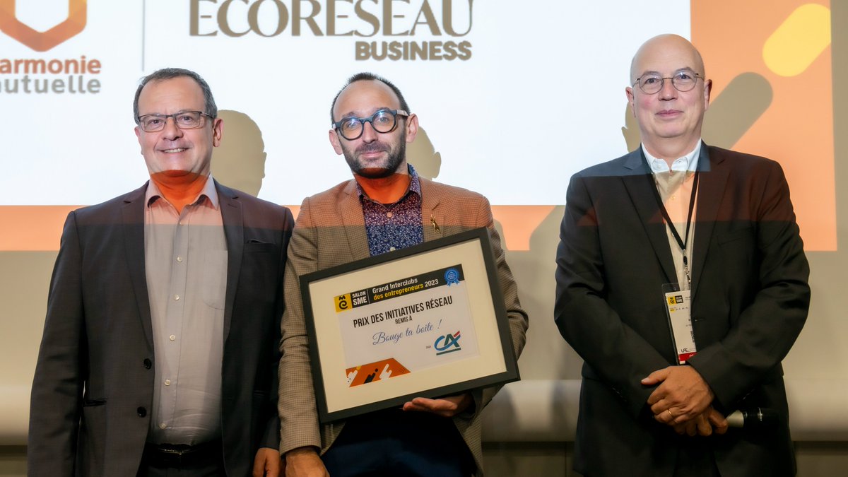 🏆 Prix des "Initiatives Réseaux" du Grand Interclubs des #Entrepreneurs 2023 : bravo 👏 à <a href="/BougeTaBoite/">Bouge ta Boite</a>, Club Woman Connecting, Clubeee et Challenger Club.

Merci 🙏 à <a href="/HNovelli/">Hervé Novelli</a> et partenaires <a href="/CreActifscom/">CréActifs</a>, <a href="/EcoReseau/">ÉcoRéseau Business</a>, <a href="/hmutuelle/">Harmonie Mutuelle</a> et <a href="/Credit_Agricole/">Groupe Crédit Agricole</a>.

#SalonSME 🟡 #Interclubs