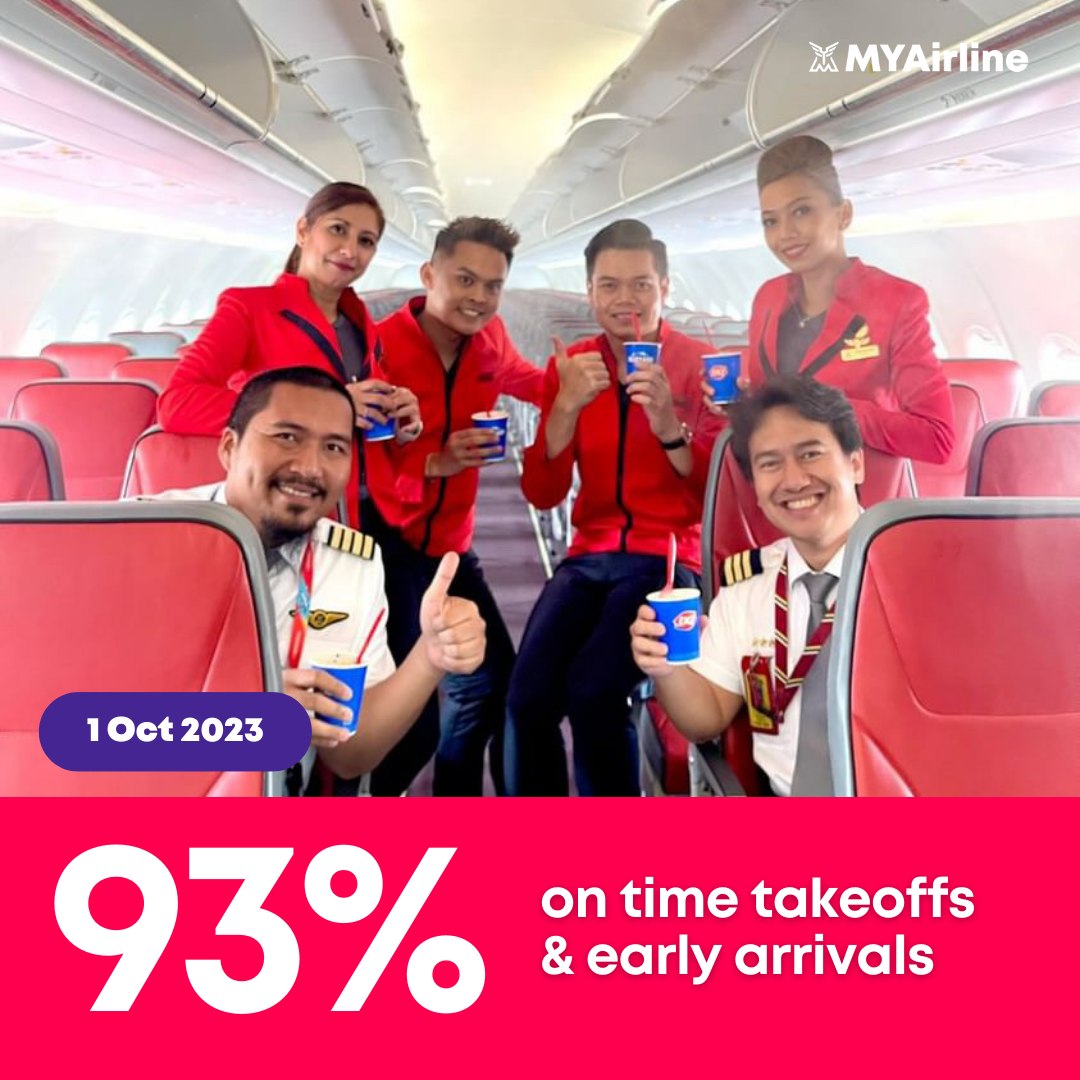 1 Oct: Who's geared up for the new week? We know we are! 😎🤞🏻 We're happy to share that most of our flights arrived on time or ahead of schedule yesterday. 

TQ for flying with us ✨

🛫 Book your flights on myairline.my

#myairline #mychoice #yourexperiencematters