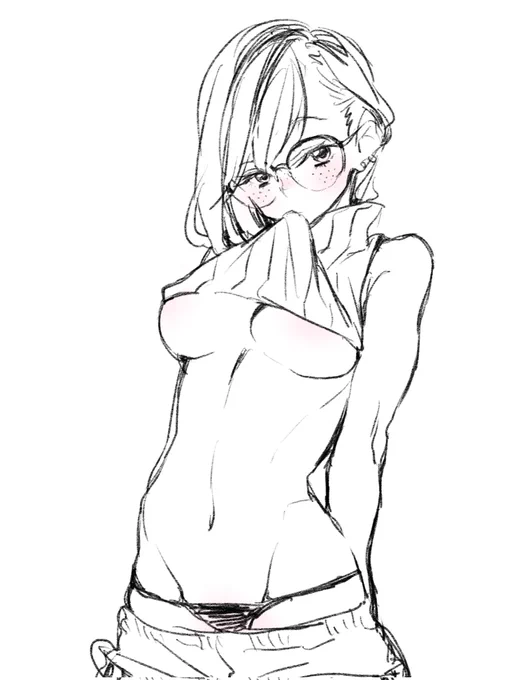 そばかすメガネさんが人気なので過去に描いたやつ貼っときますね