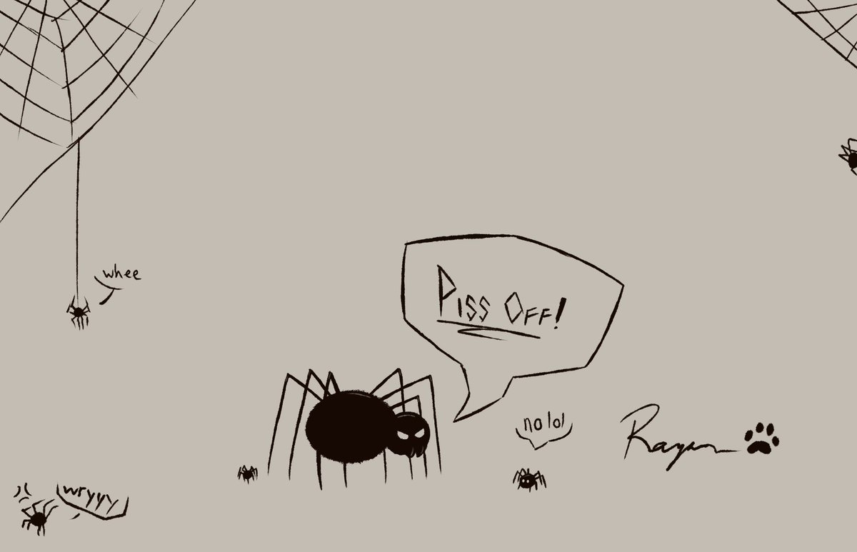 LegallyCrazed's tweet photo. Spiders... eeeehhh...

#inktober2023 #inktober2023day2 https://t.co/0l7v5cjMYI