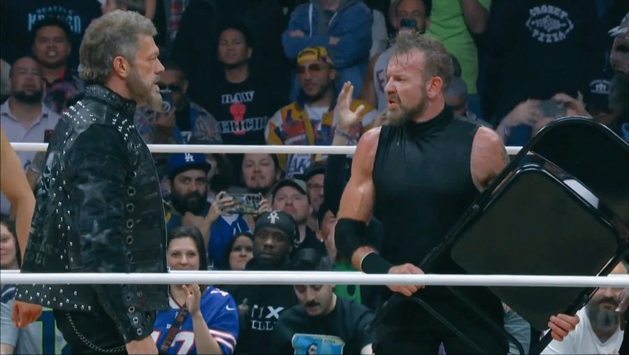 Unpaid__Critic's tweet photo. I honestly feel bad for Christian. He was finally having an amazing run in AEW, just to get overshadowed by #Edge again. 😉

#AewWrestledream https://t.co/AzdVunwwG0