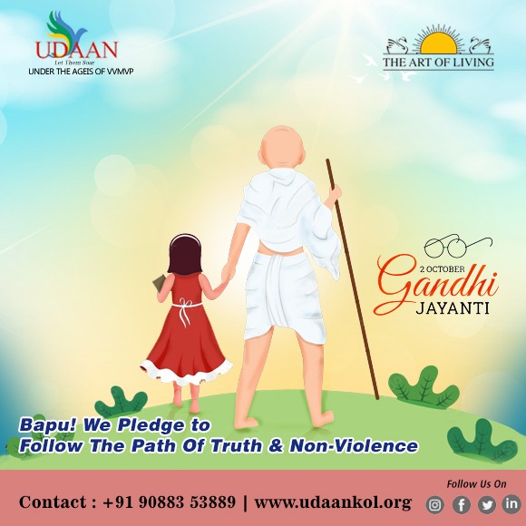 UdaanCare's tweet photo. 𝐇𝐚𝐩𝐩𝐲 𝐆𝐚𝐧𝐝𝐡𝐢 𝐉𝐚𝐲𝐚𝐧𝐭𝐢!
𝐁𝐚𝐩𝐮! 𝐎𝐧 𝐭𝐡𝐢𝐬 𝐆𝐚𝐧𝐝𝐡𝐢 𝐉𝐚𝐲𝐚𝐧𝐭𝐢, 𝐰𝐞 𝐬𝐨𝐥𝐞𝐦𝐧𝐥𝐲 𝐩𝐥𝐞𝐝𝐠𝐞 𝐭𝐨 𝐰𝐚𝐥𝐤 𝐭𝐡𝐞 𝐩𝐚𝐭𝐡 𝐨𝐟 𝐭𝐫𝐮𝐭𝐡 𝐚𝐧𝐝 𝐧𝐨𝐧-𝐯𝐢𝐨𝐥𝐞𝐧𝐜𝐞.

#GandhiJayanti #PathOfGreatness #Inspiration #MahatmaGandhi https://t.co/mlTbcwCMBp