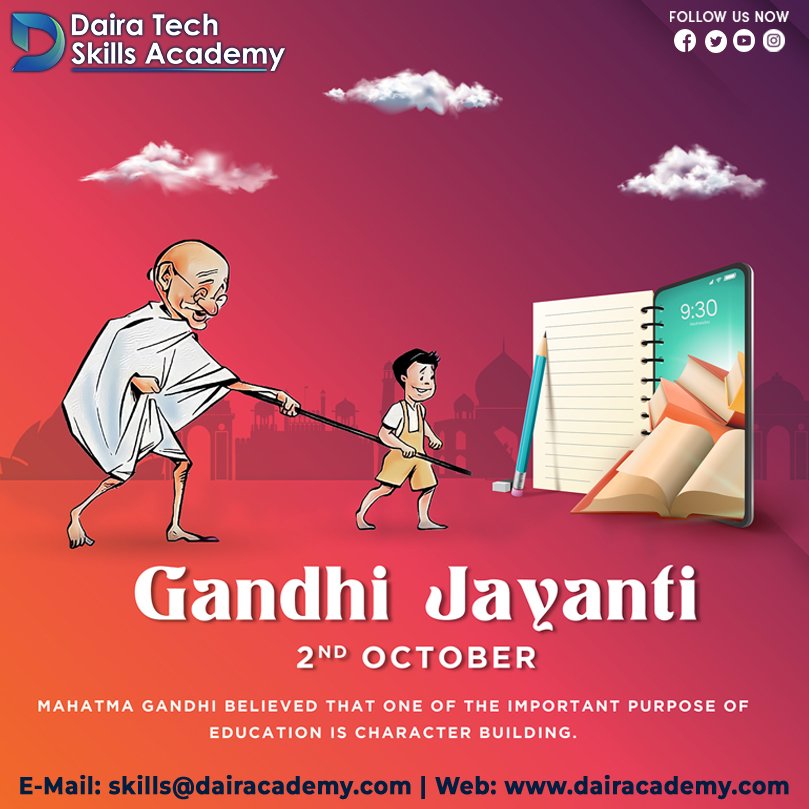 DairaTech's tweet photo. Remembering the Father of our Nation on his birthday. Let's strive to live by his principles of truth, non-violence, and unity.

#Gandhi #GandhiJayanti #father #NonVoilence #unity #UnityChallenge #birthday https://t.co/UV8rs1DDsa