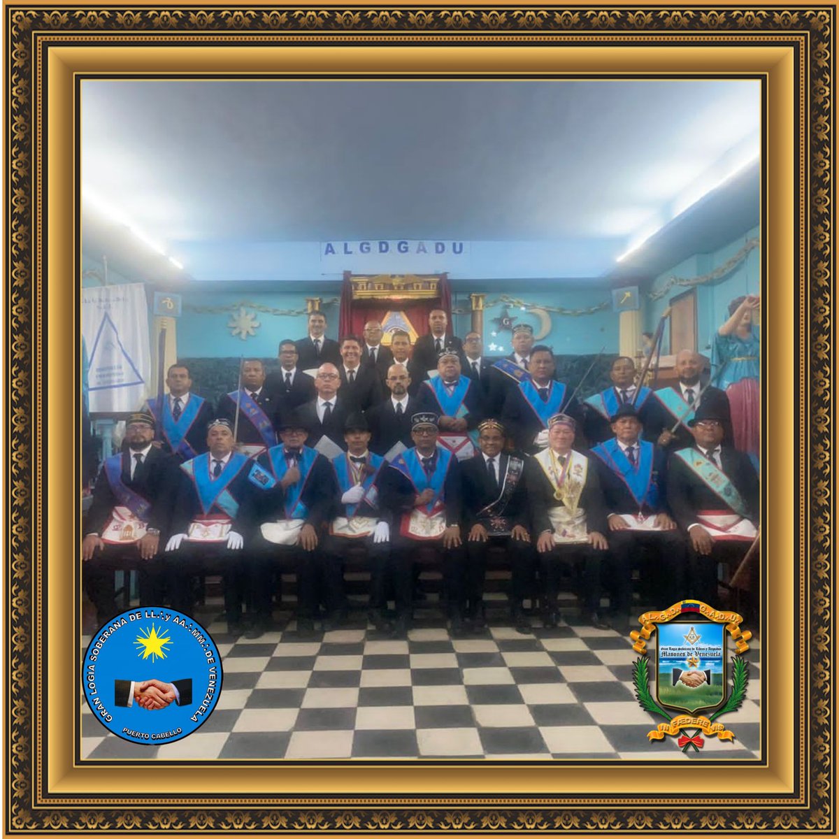 GranLogSobLAMV's tweet photo. La Gran Logia Soberana de Libres y Aceptados Masones de Venezuela Felicita a La Respetable Logia Union Porteña Nº 10 por la celebración de su Magna Tenida de Iniciación. https://t.co/bPikphmgAj