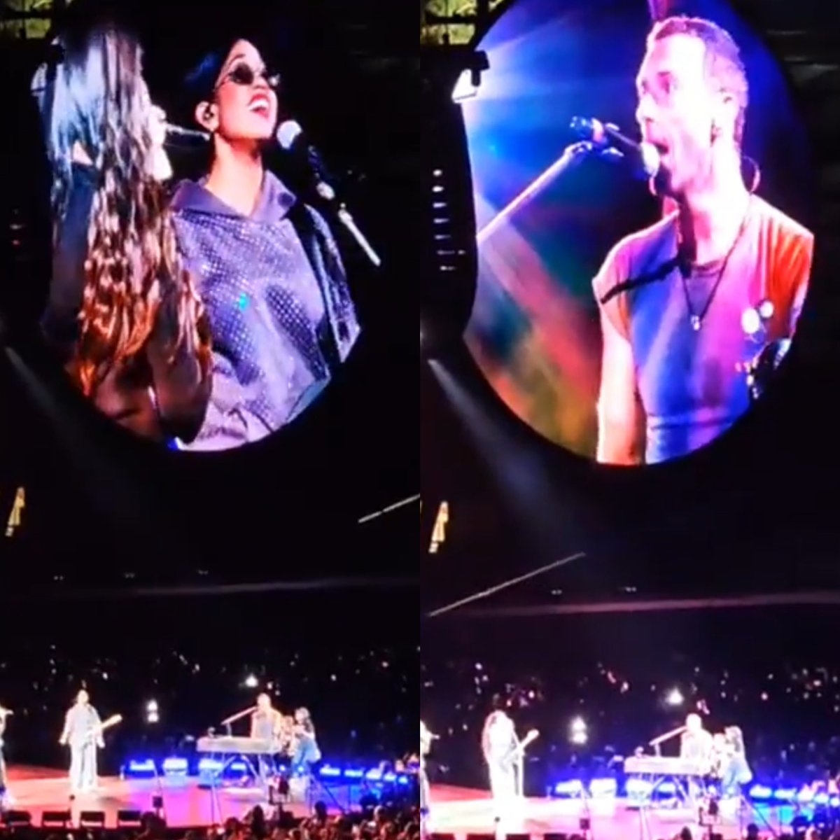 PopBase's tweet image. Selena Gomez joins Coldplay and H.E.R. for a surprise performance of ‘Let Somebody Go’ in LA.