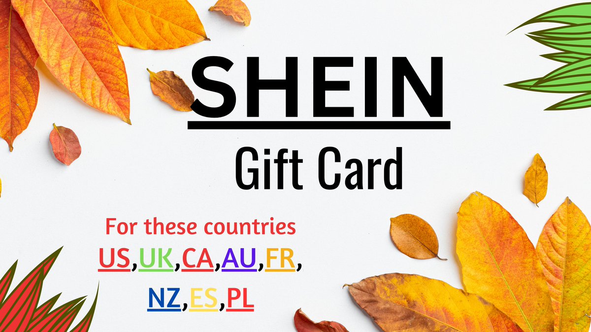 SayekhaA56576's tweet photo. π Exciting News! π Win a FREE #SHEIN Gift Card ποΈ
This offer is valid for USA,UK,FR,AU,ES,NZ,PL,BL.
Follow us @SayekhaA56576
Click the link & win this offer.
https://t.co/V7c9JHNZGv
#SheinGiftCard
#FashionGiftCard
#ShopWithShein
#SheinShoppingSpree
#GiftIdeas
#OnlineShopping https://t.co/304ODkn2BP