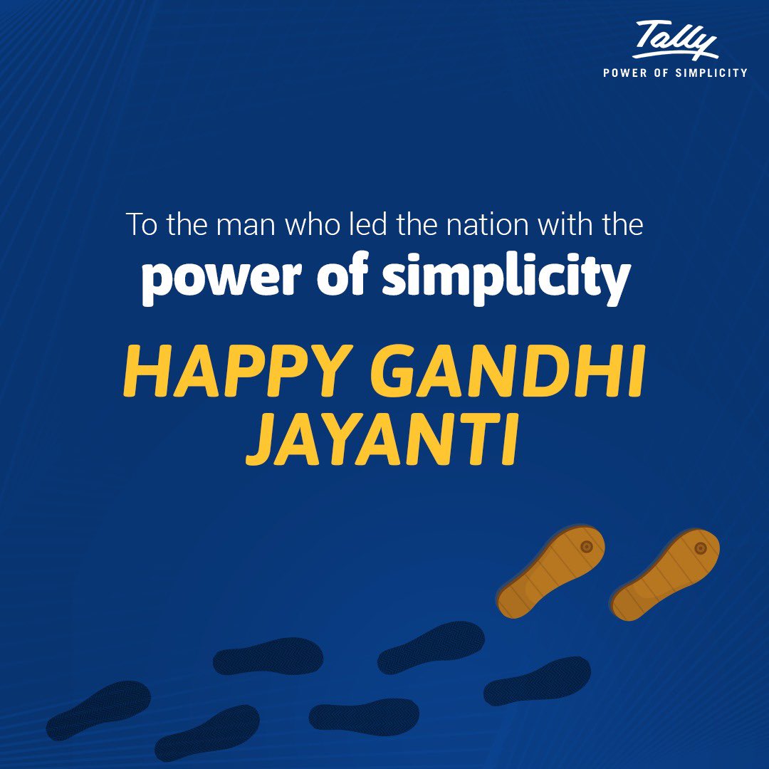 tallysolutions's tweet photo. Gandhiji’s principles of truth and simplicity constantly inspire us on our journey to progress and prosperity as a nation.
Happy Gandhi Jayanti!
#GandhiJayanti #Simplicity #PowerOfSimplicity https://t.co/1jJhsEXDJl