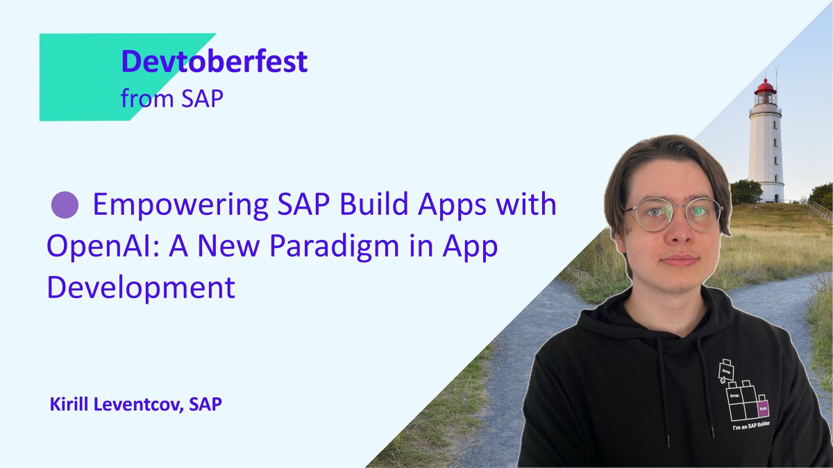 See how SAP Build integrates with so many things:
🟣S/4HANA
🟣CAP
🟣RAP
🟣SAP Sales and Service Cloud
🟣SharePoint
🟣Google Workspace
🟣and ChatGPT 🥳

All this week – Join the biggest Devtoberfest week of sessions yet: groups.community.sap.com/t5/devtoberfes…

<a href="/SAPBuild/">SAP Build</a> <a href="/SAP/">SAP</a> <a href="/SAPCommunity/">SAP Community</a>