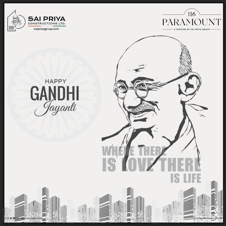 saipriyagroup's tweet photo. Wishing you a peaceful #GandhiJayanti filled with the spirit of truth and non-violence.

#HappyGandhiJayanti https://t.co/hNGZ8FvsSG