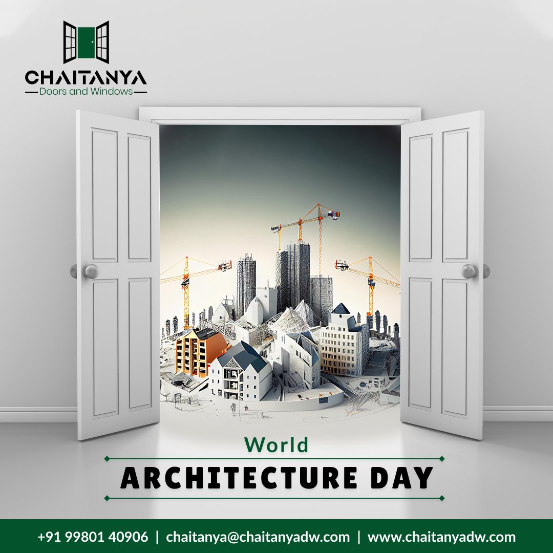 Chaitanya_door's tweet image. Chaitanya Doors &amp;amp; Windows wishes all architects and encourages them to honour cultural diversity 

#WorldArchitectureDay #ArchitectureForHumanity #DesigningABetterFuture #ArchitectsForChange #CelebratingArchitecture #UIATheme2023 #CreativeAndTransformativeArchitecture