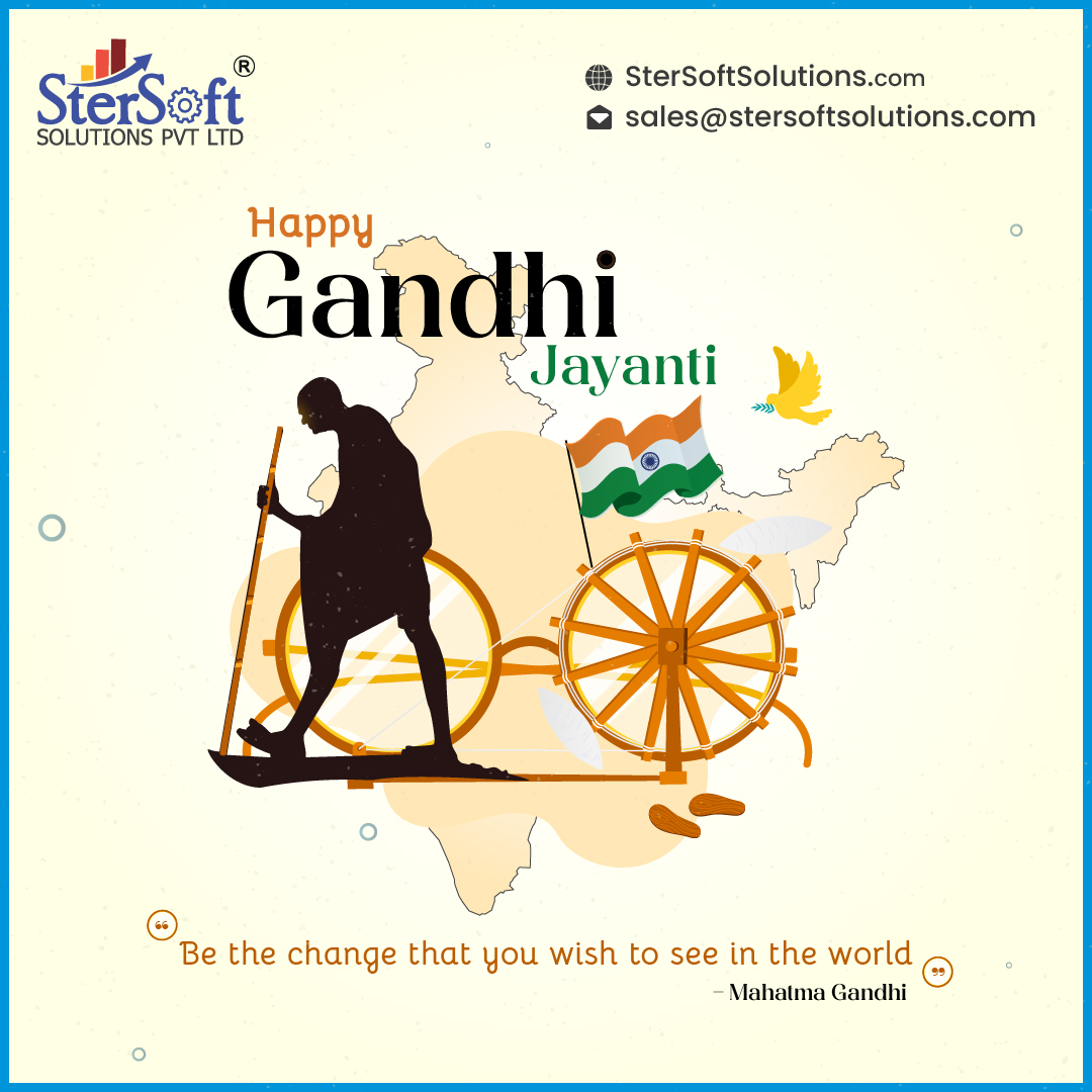 stersoft's tweet photo. Happy Gandhi Jayanti! Let’s follow the path of truth and non-violence.
#gandhijayanti #india #2nd_October #gandhiji #mahatmagandhi #father_of_nation #porbandar #salt_satyagraha #dandi_yatra #gandhiquotes #mahatma #TheERPHub #freedom_fighters #SterSoftSolutions #itcompany #baroda https://t.co/GIsuECgzn8