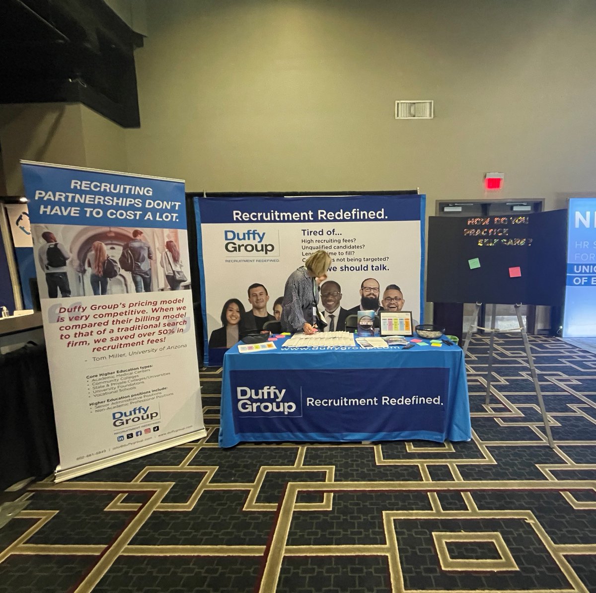 DuffyGroup's tweet photo. @CUPAHR attendees, Are you struggling to recruit #highered leaders? Let’s talk! Visit booth 104 #cupahr23 #duffygroup #recruitmentresearch #higheredrecruitment #recruiter #executivesearch https://t.co/RcCK8dQecU