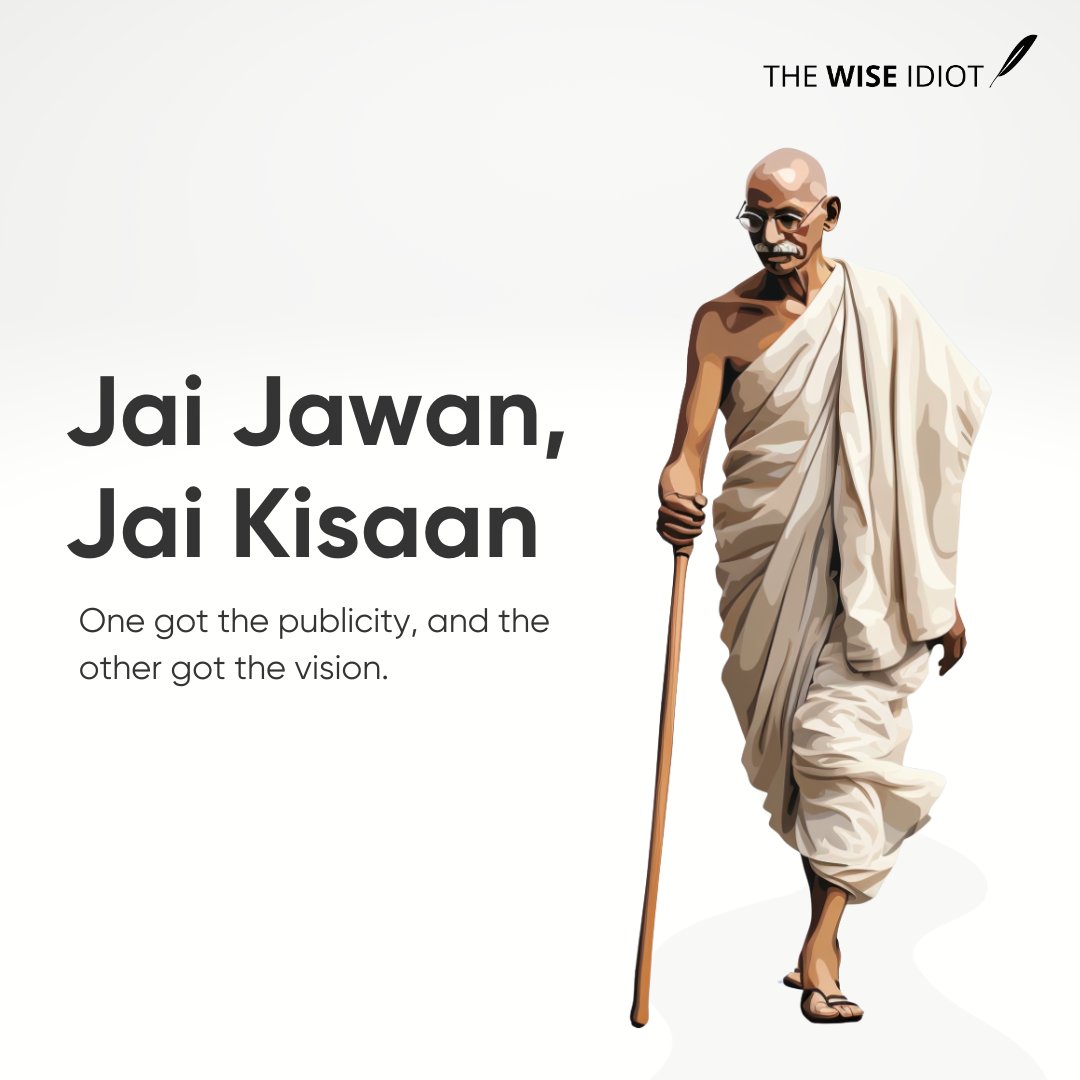 TWiseIdiot's tweet photo. De di azadi hume with khadak with dhal, Happy Lal Bahadur Shastri Jayanti.   

#gandhijayanti #lalbahadurshastri #mahatmagandhi #fatherofnation #war #independence #india #thewiseidiot https://t.co/EKpEsCrNmH