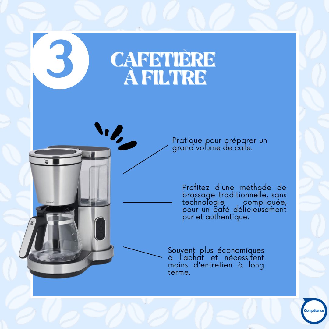 CompetenceO's tweet photo. Nous savons à quel point choisir la machine à café idéale peut être un véritable défi. Mais ne vous inquiétez pas, Compétence est là pour vous aider à faire le bon choix ! ☕️✨

Retrouvez tous nos modèles dans votre boutique Compétence 😉

#CafeParfait #Cafetiere #Electromenager https://t.co/BCtJt8dDKj