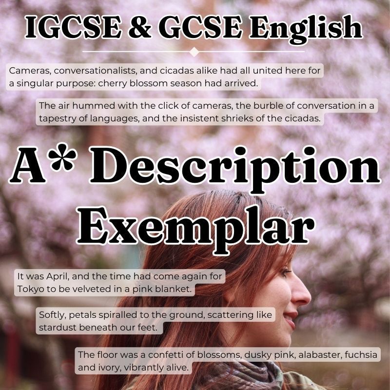 TaughtlyUK's tweet image. 🌸 Read my A* Description for IGCSE and GCSE English about cherry blossom season in Japan🌸 
🌸Read now: buff.ly/3PF2DpI🌸 
✨ More like this at taughtly.co.uk✨ 
#igcseenglish #gcseenglish #teamenglish @Team_English1 #edutwitter #teachertwitter