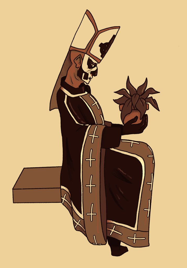 bumble__tea's tweet photo. I’m a little bit late, but here’s my first drawing for #Ghosttober! The prompt was Papa I https://t.co/Rdt4xjBMpc