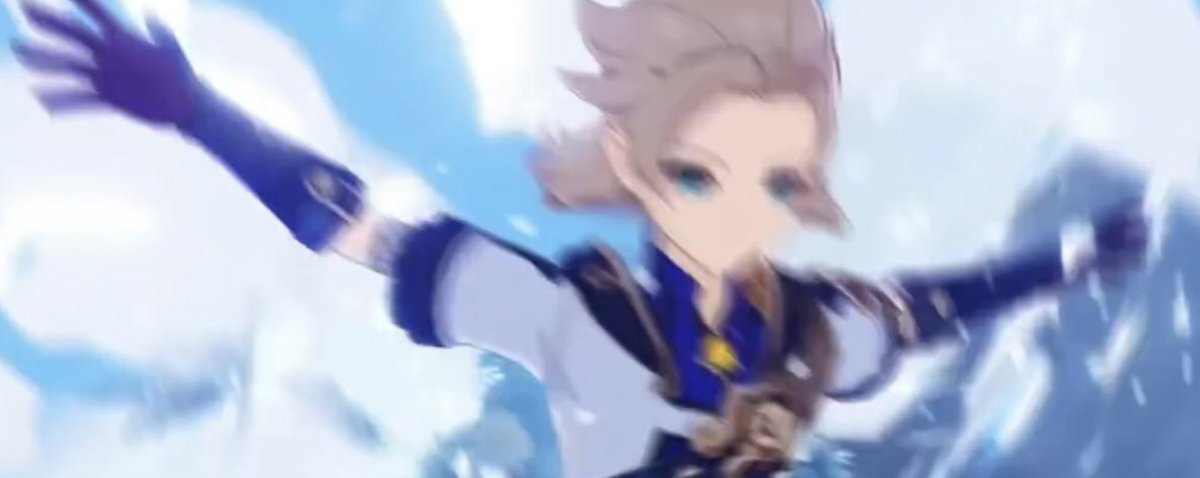 khoidaooo's tweet photo. i’m so jealous of how awesome and gorgeous the new genshin cutscenes look nowadays back in my day this is what we got: https://t.co/90m3ocygf9