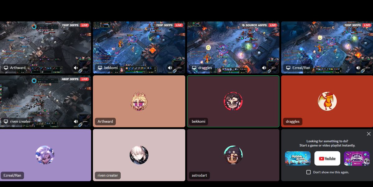 they are all streaming the same game for me btw
