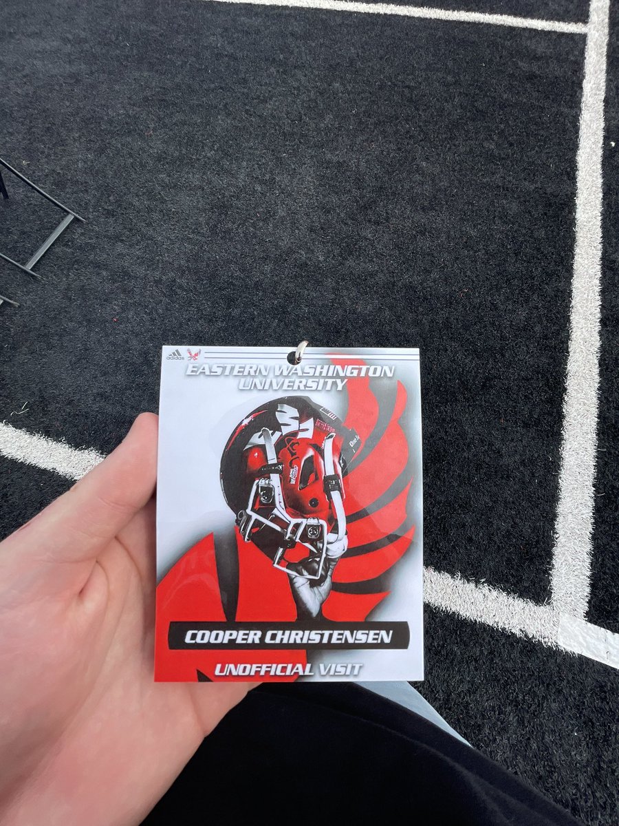 c13_cooper's tweet photo. Thankful for @EWUFootball for letting me take a visit! The red turf is special!! I’m also thankful for the pwo they offered a couple months ago! @marcanderson_ @RylandSpencer @BrandonHuffman @Micah_Chen @NW_Spotlight @NWBallers_ @CoachBestEWU https://t.co/pklz0ccT6G