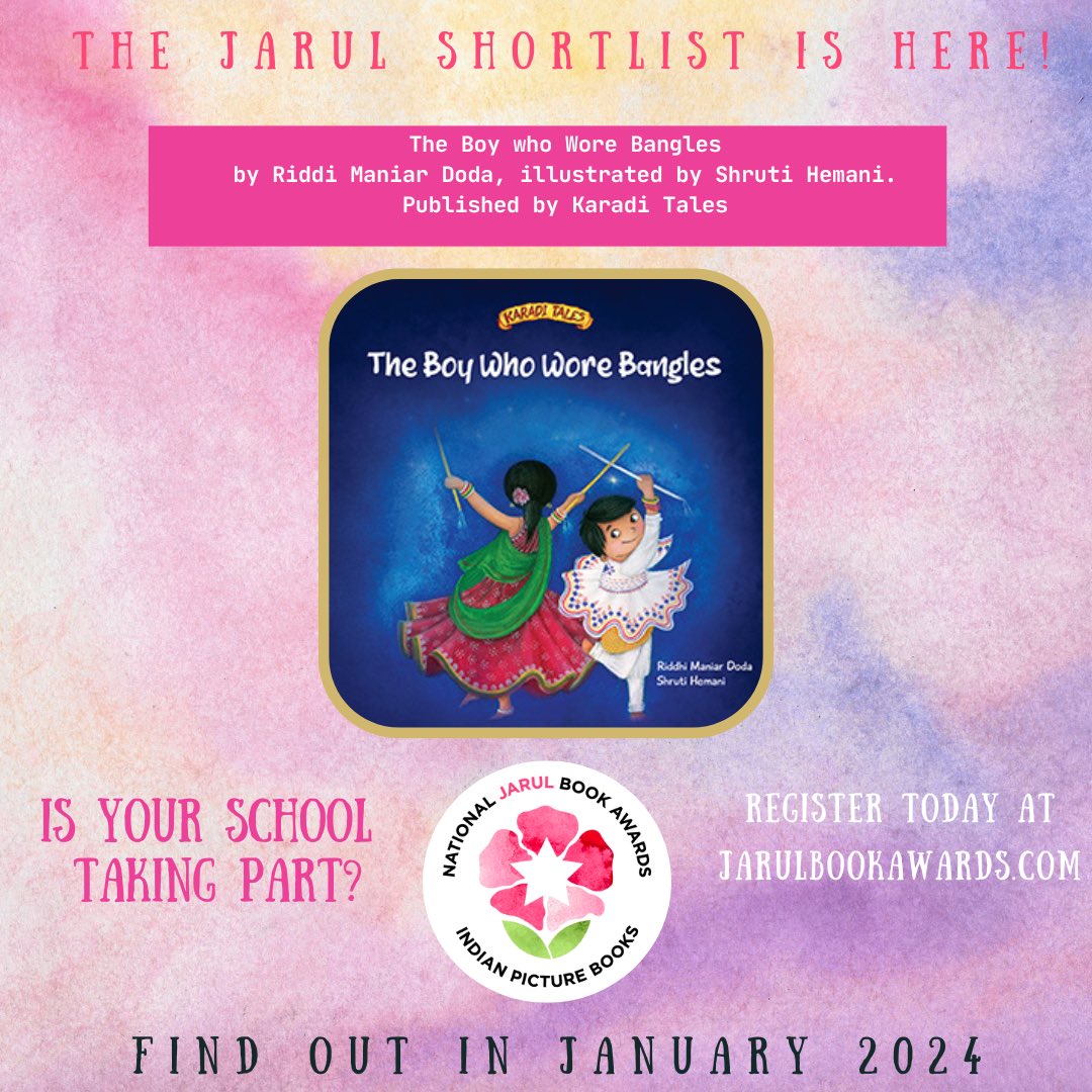 JarulBookAwards's tweet photo. The votes are in and the shortlist for The Jarul Book Awards 2023-2024 is here! Congrats to the authors, illustrators and publishers of these fabulous Indian picture books: Priya Kuriyan, Indy Balachandran, Riddi Maniar Doda and Shruti Hemani. 
@karaditales
@prathambooks https://t.co/Op86r5zosw
