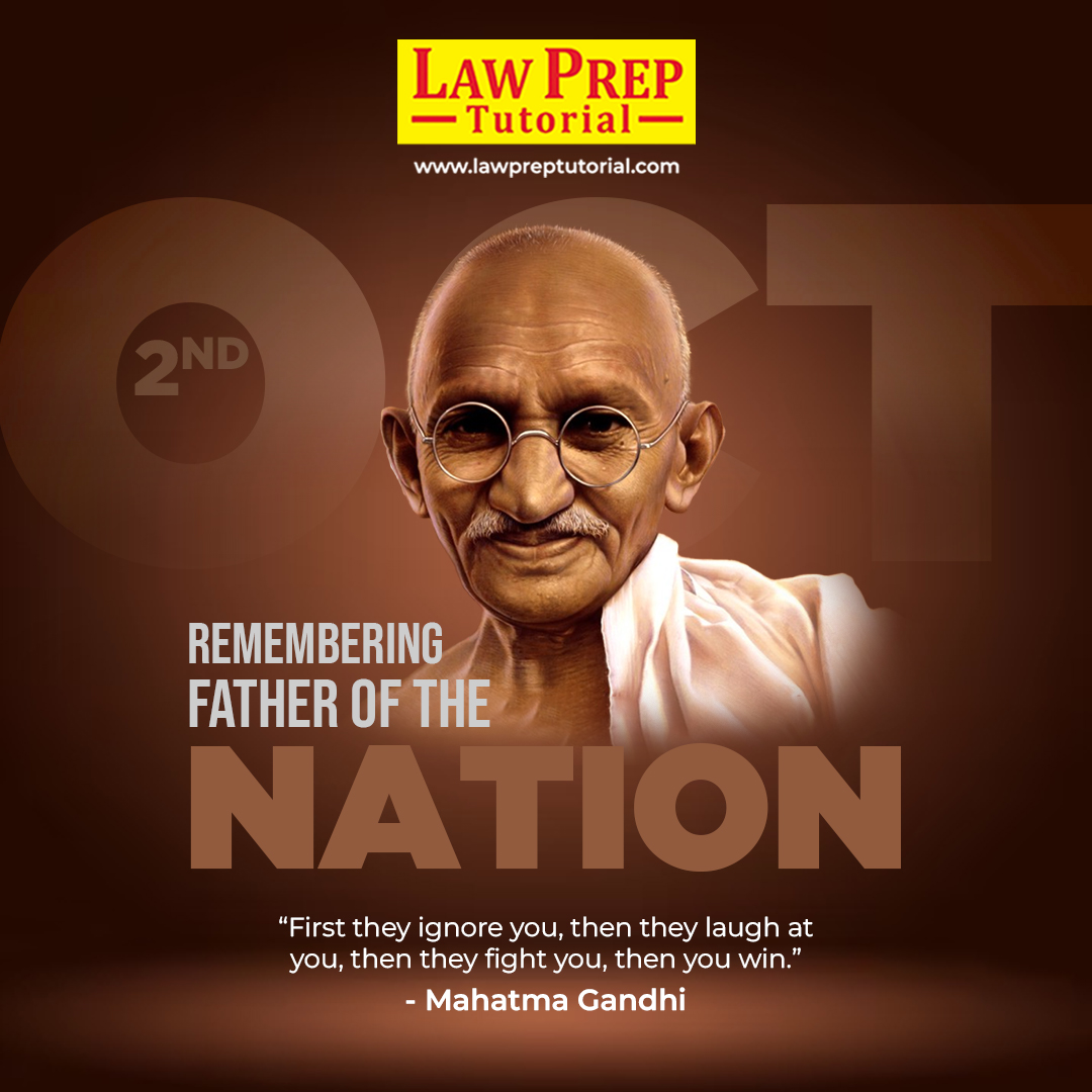 lawpreptutorial's tweet image. On Gandhi Jayanti, let's renew our commitment to building a more just and peaceful world.✨ #GandhiJayanti #MahatmaGandhi #lawpreptutorial