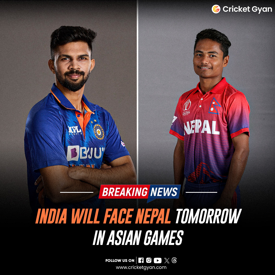cricketgyann's tweet photo. JUST IN!
India vs Nepal Asian Games match will be played at 6:30 AM.
#asiangames #asiangames2023 #ruturajgaikwad #INDvsNEP #breakingnews #schedule #cricketnews #latestcricketnews #cricketudates #cricketgyan https://t.co/TXFE7c3nXB