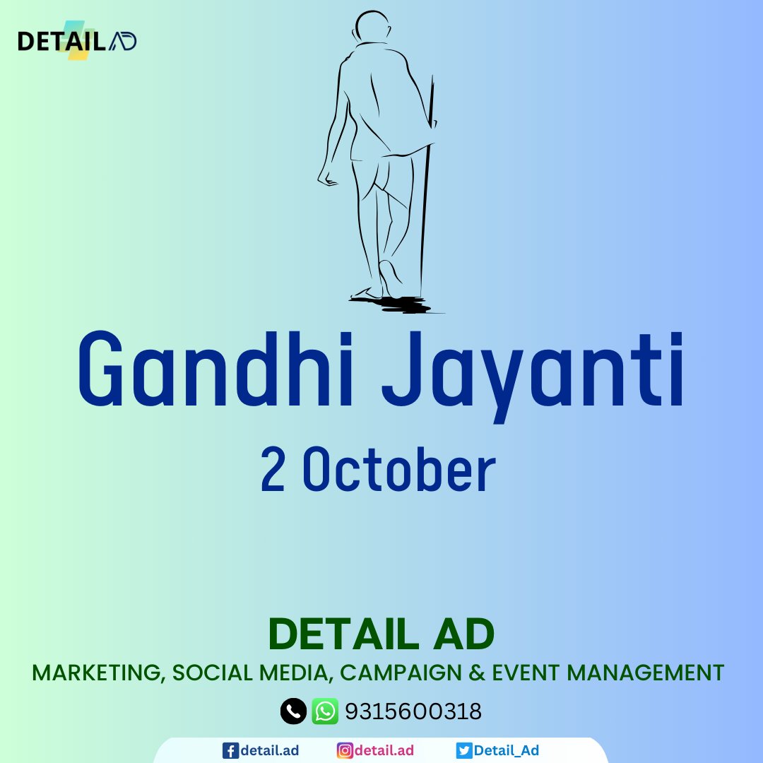 Detail_Ad's tweet photo. “Happiness is when what you think, what you say, and what you do are in harmony” 
#GandhiJayanti #2october #FatherOfTheNation https://t.co/NEY6xLUST4