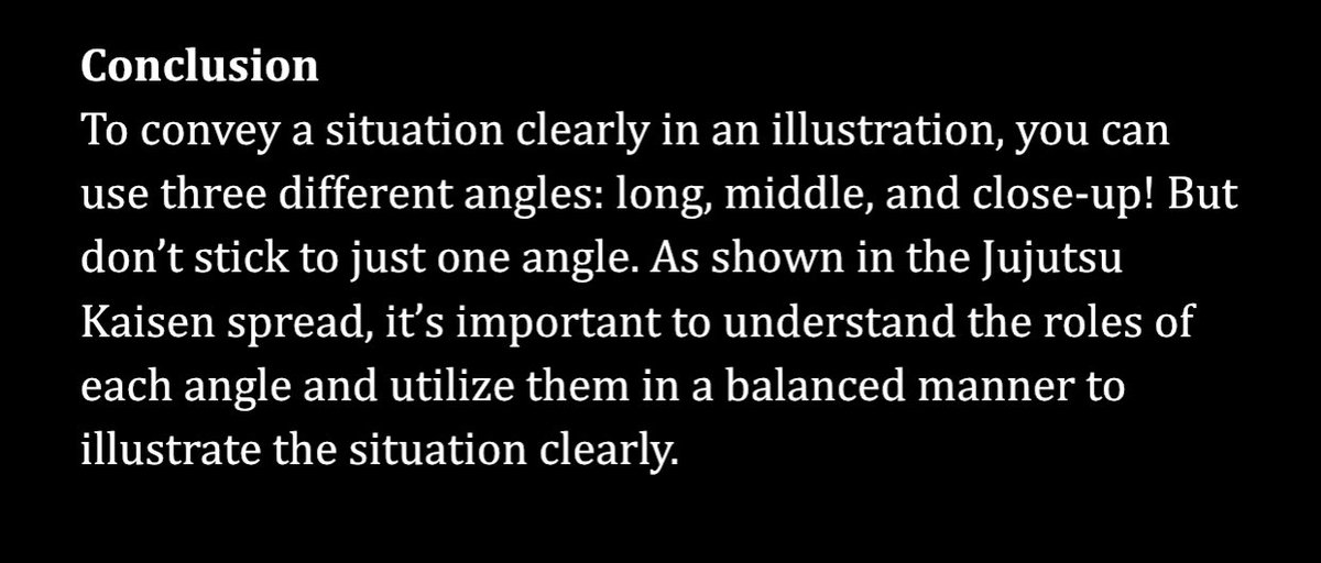 soukatsu_'s tweet photo. quick English translation of a new interview with Akutami Gege, from this week’s issue of Jump 

he talks about the role of composition and angles when drawing manga, and the difference between a good drawing and one that’s easy to understand https://t.co/SfUuZABJ0q