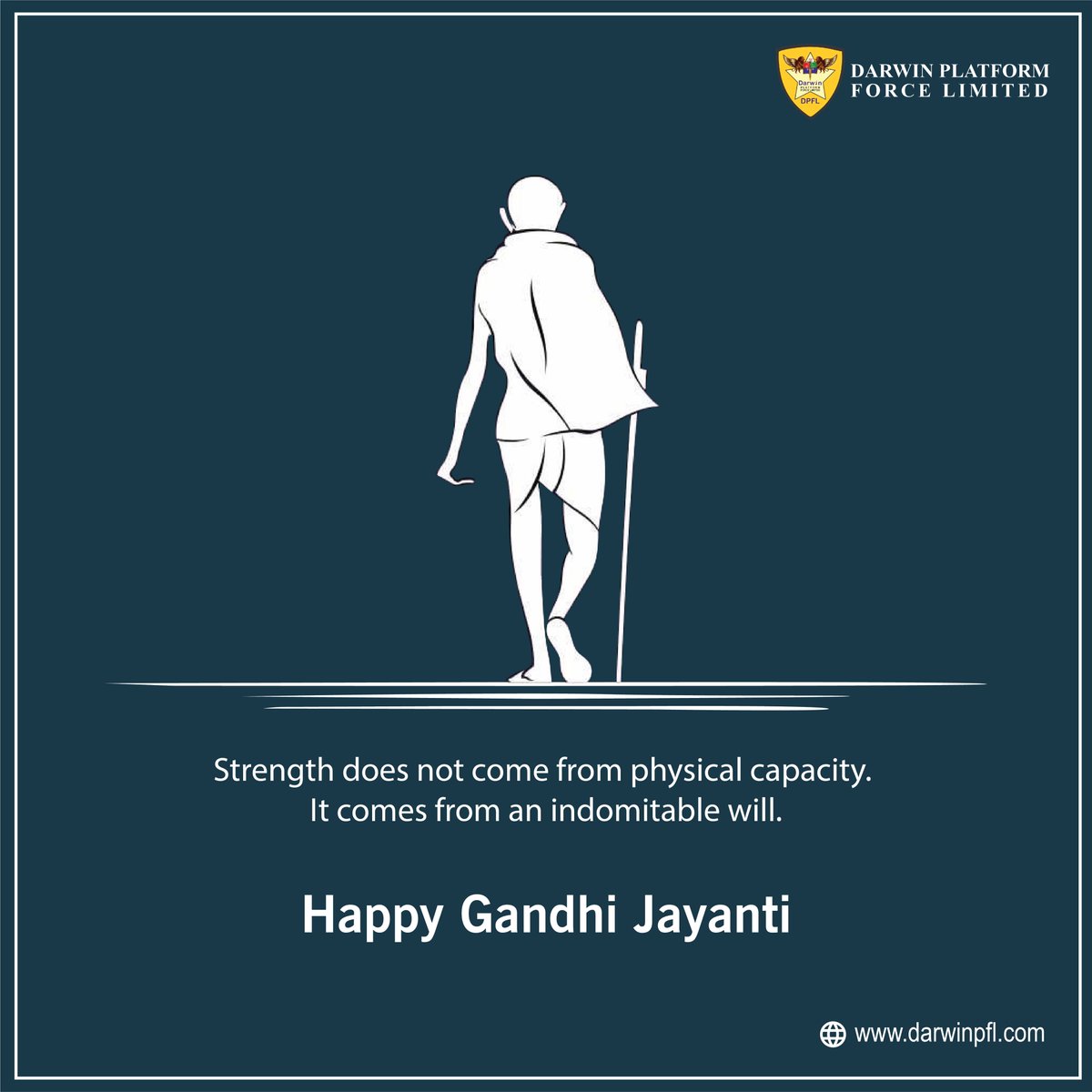 ForceDarwin's tweet photo. "Celebrating the legacy of Mahatma Gandhi on his birth anniversary. His teachings of peace, tolerance, and equality continue to inspire generations. Let's emulate his spirit and contribute to building a world rooted in justice and kindness. 
#GandhiJayanti #RememberingMahatma" https://t.co/DFU0lCM3ge