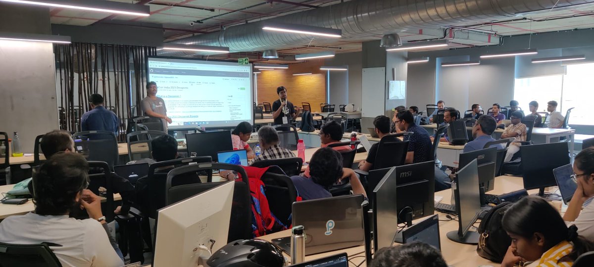 pyconindia's tweet photo. Phenom (@PhenomTXM) is buzzing with coding energy as Devsprints kick off! 🚀💻 Dive into coding challenges, collaborate with fellow developers, and unleash your Python prowess. Let's build great things together!

#Devsprints #PyConIndia2023 #PythonForAll #CodeCollaborateCelebrate https://t.co/kE6VLXyWDK