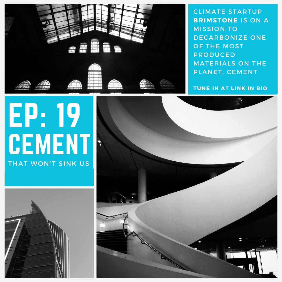 Did you know cement has roughly the same global CO2 emissions as cars? Thankfully climate startup <a href="/BrimstoneEnergy/">Brimstone</a> is solving the problem with carbon negative cement. Tune in with <a href="/mollywood/">Molly Wood</a> to hear how CEO @cody_finke is scaling the solution and transforming the cement industry.