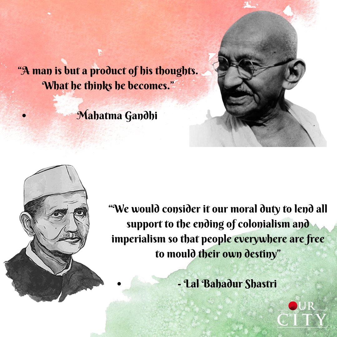 Ourahmedabad1's tweet image. Remembering the timeless wisdom of Mahatma Gandhi on his birth anniversary and paying tribute to the simplicity and courage of Lal Bahadur Shastri on his jayanti. 🙏🇮🇳 #GandhiJayanti #LalBahadurShastriJayanti #PeaceAndSimplicity #LegendsOfIndia #ourcity