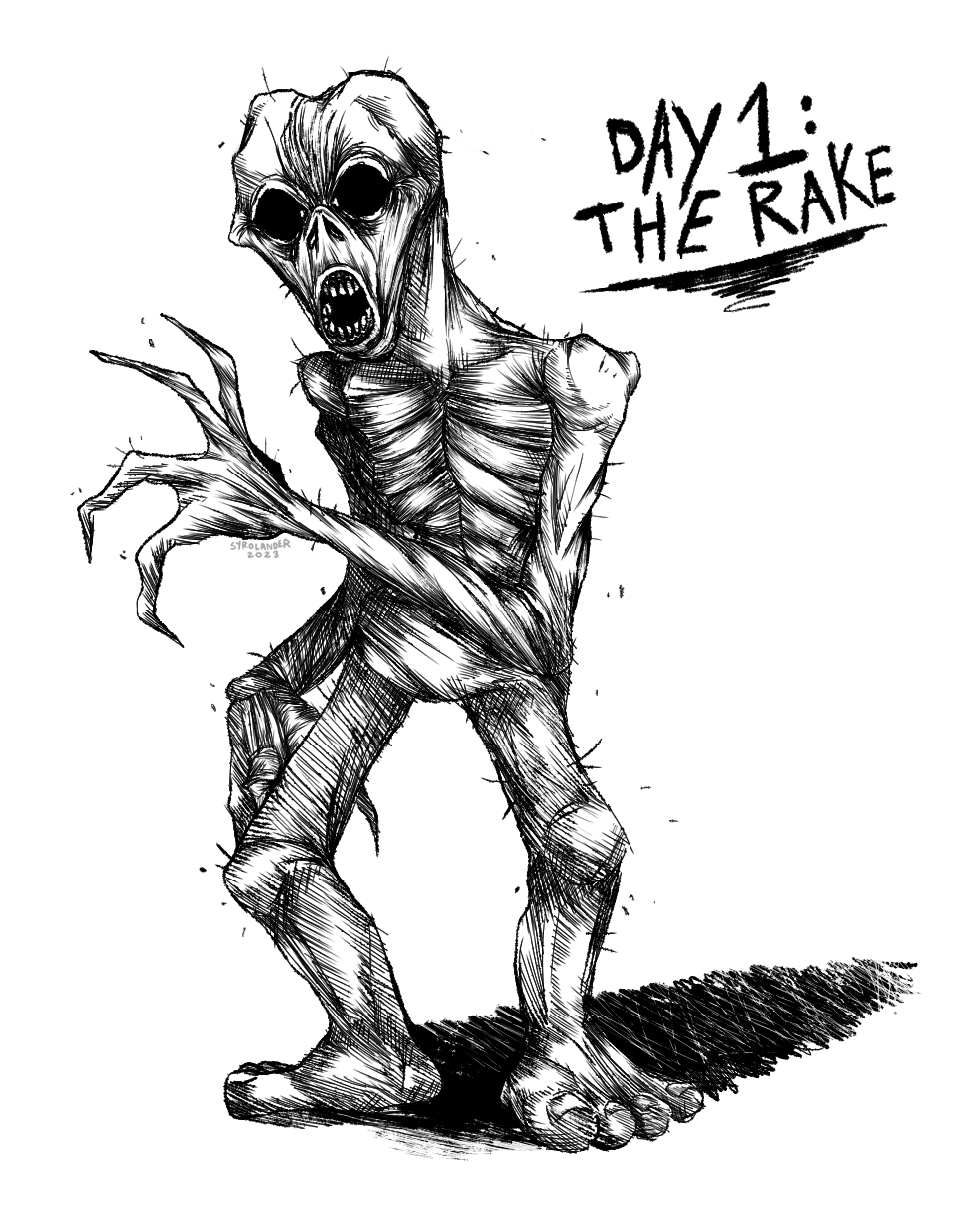 His name is The Rake” (Creepypasta Drawing)