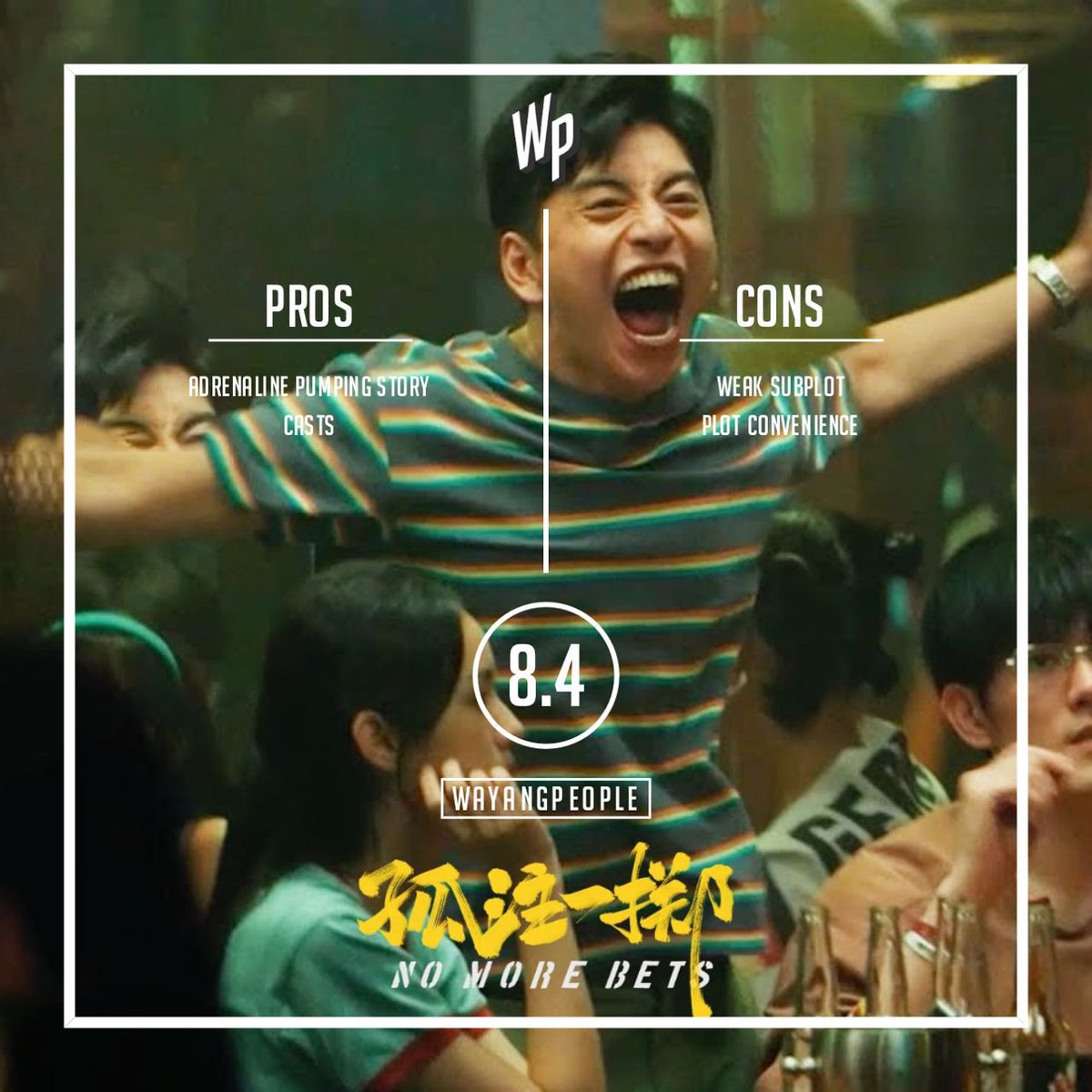 wayangpeople's tweet photo. No More Bets (2023) - 8.4 #wayangscore #ForeignFriday
Director: Ao Shen
Review penuh #NoMoreBets di sini:
https://t.co/3QfKkoa8ES https://t.co/F7dYqSMSP7