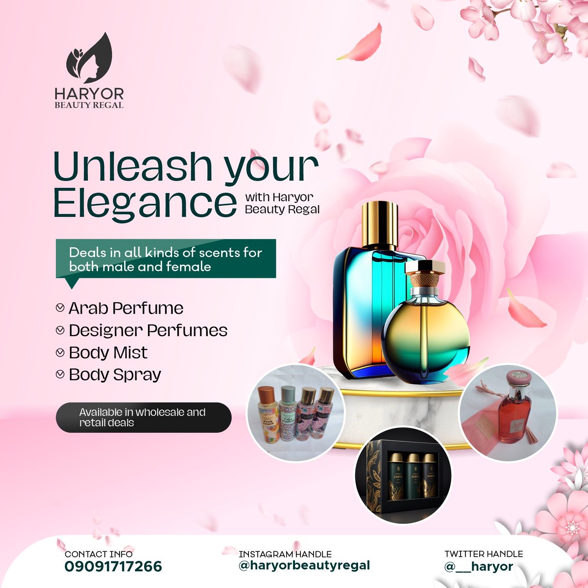 Are you looking for where to shop for Arab perfume, designer perfume,spray and all Haryor Beauty Regal gat you covered Send us a dm now Delivery available nationwide Location: Lagos #VendorsPRO wa.me/message/GFHTN3…