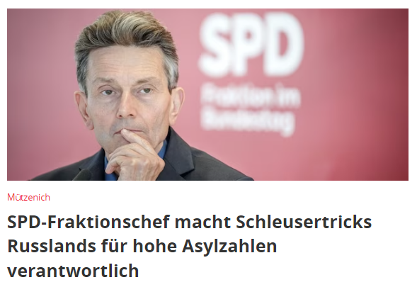 🤣🤣Natürlich

Jetzt ist der böse Russe schuld an den hohen Asylzahlen

Wer solche Leute und Parteien wählt, der sollte zum Demokratiecheck geschickt werden