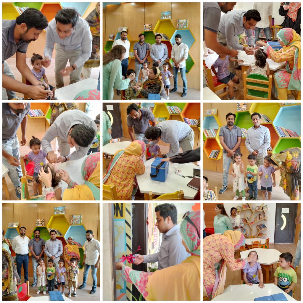 AC Gulberg Inaugurated polio campaign in subdivision Gulberg at Happy Palace School. Administered polio drops to children along with THO and TCO Gulberg.