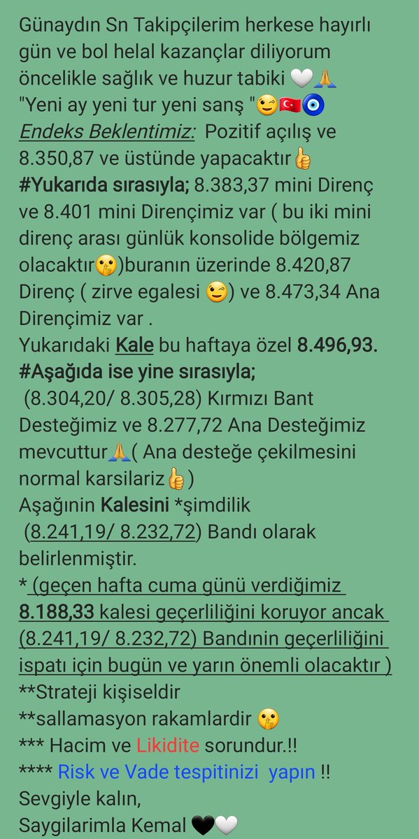 👇 Günün haftanın ve ayın ilk Mottosu : Doğru Hisse Doğru Vade ve Doğru Bencmark tespiti ile Stratejinize sadakat önemlidir 🙏🤘🇹🇷🧿
#strategy #BIST30 #BorsaIstanbul #BORSA #viop #xbank #xhold #xgida