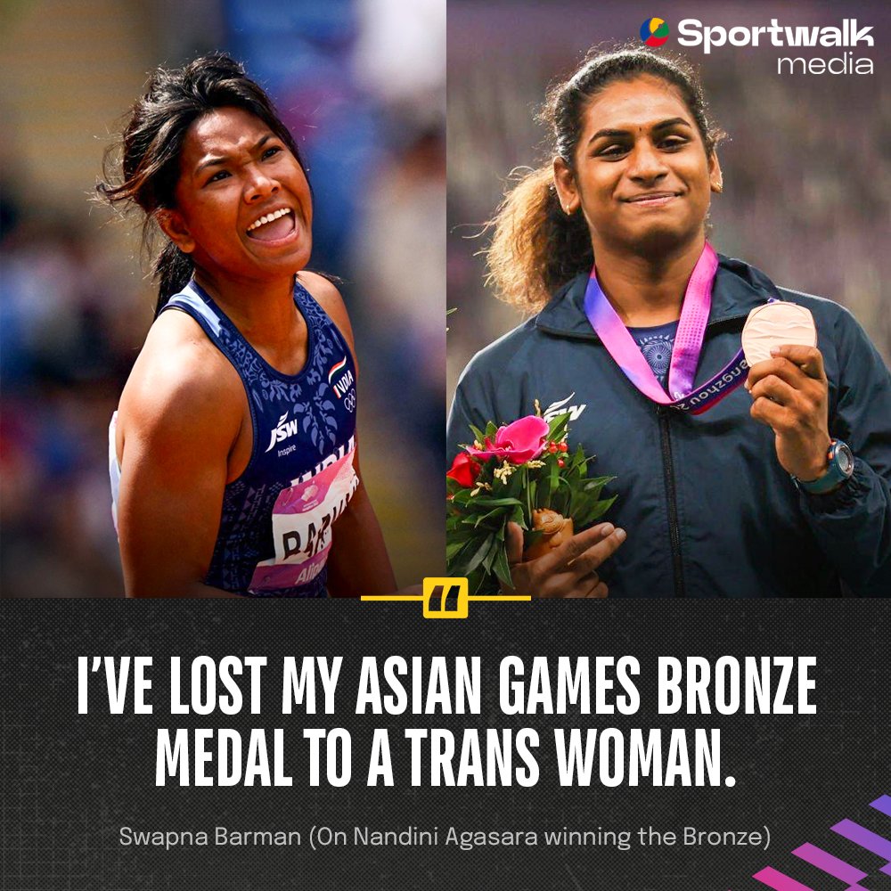 Asian Games heptathlon loser accuses medal winner of being trans