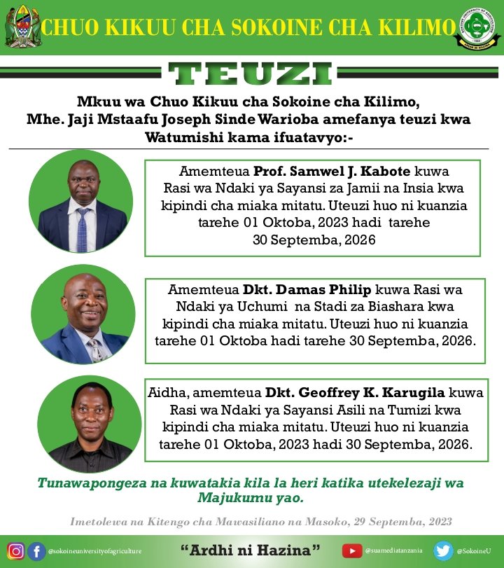 Sokoine University of Agriculture (SUA) tweet media