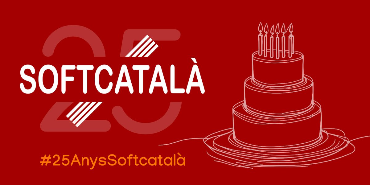 Avui fem 25 anys 🎂 #25AnysSoftcatalà softcatala.org/noticies/25-an…