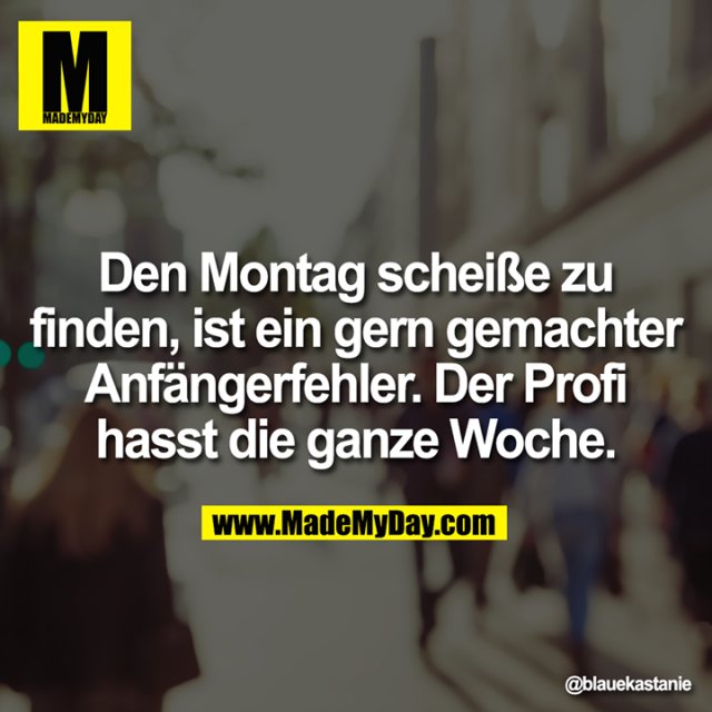 Guten Wochenstart ihr Banausen 🤪
